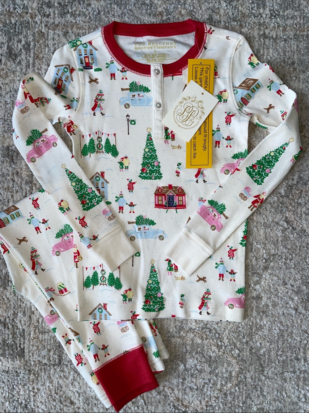 The Beaufort Bonnet Company Christmas Print Pajama Set